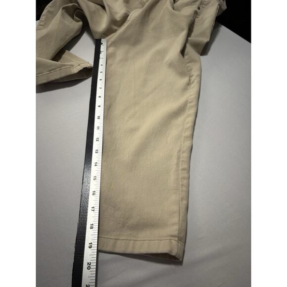 Flirt Women's 38 Beige Capri Denim Jeans Basic Essential Travel Neutral Stretch - Picture 8 of 8